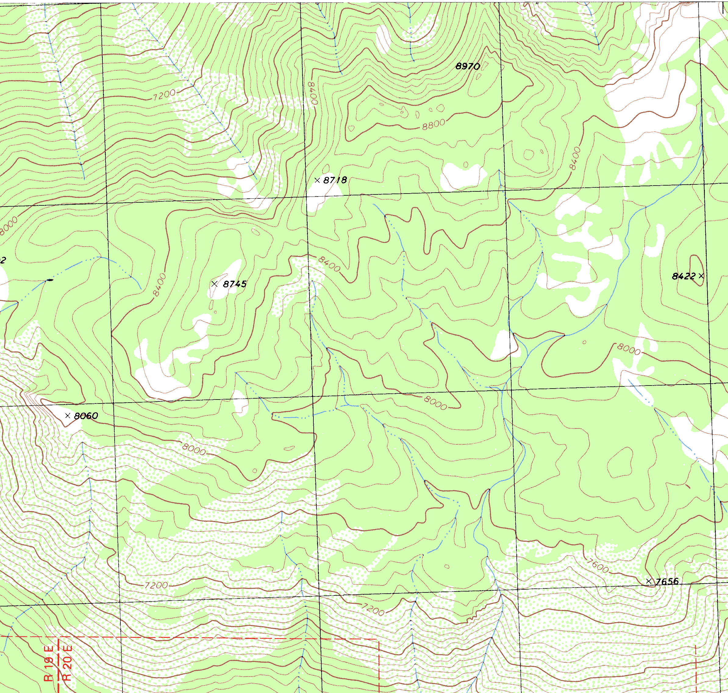 Sierra Nevada Topographical Map - Dardanelle 21