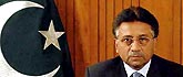 Pakistan President Pervez Musharraf inspects the honour of guard during the farewell ceremony at the presidency in Islamabad